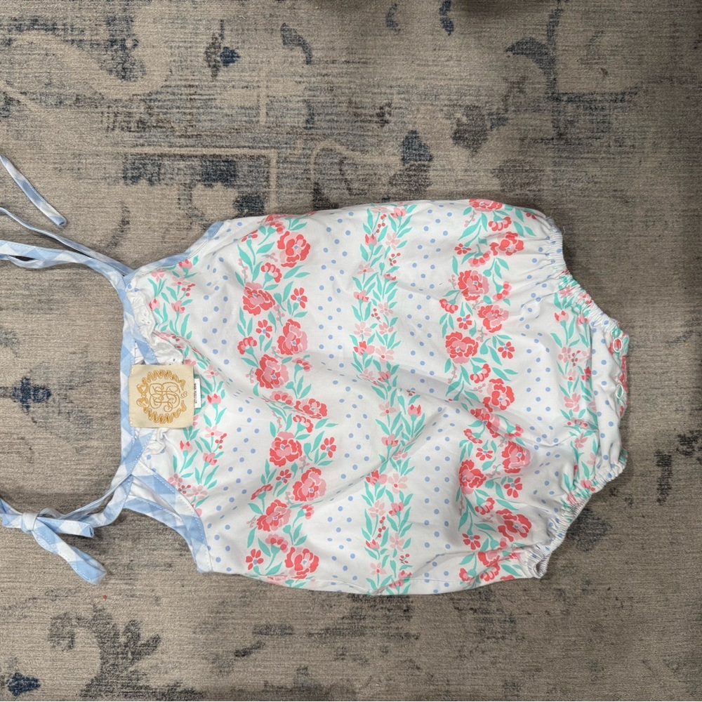 The Beaufort Bonnet Company Blue and Pink One Piece Diaper Cover